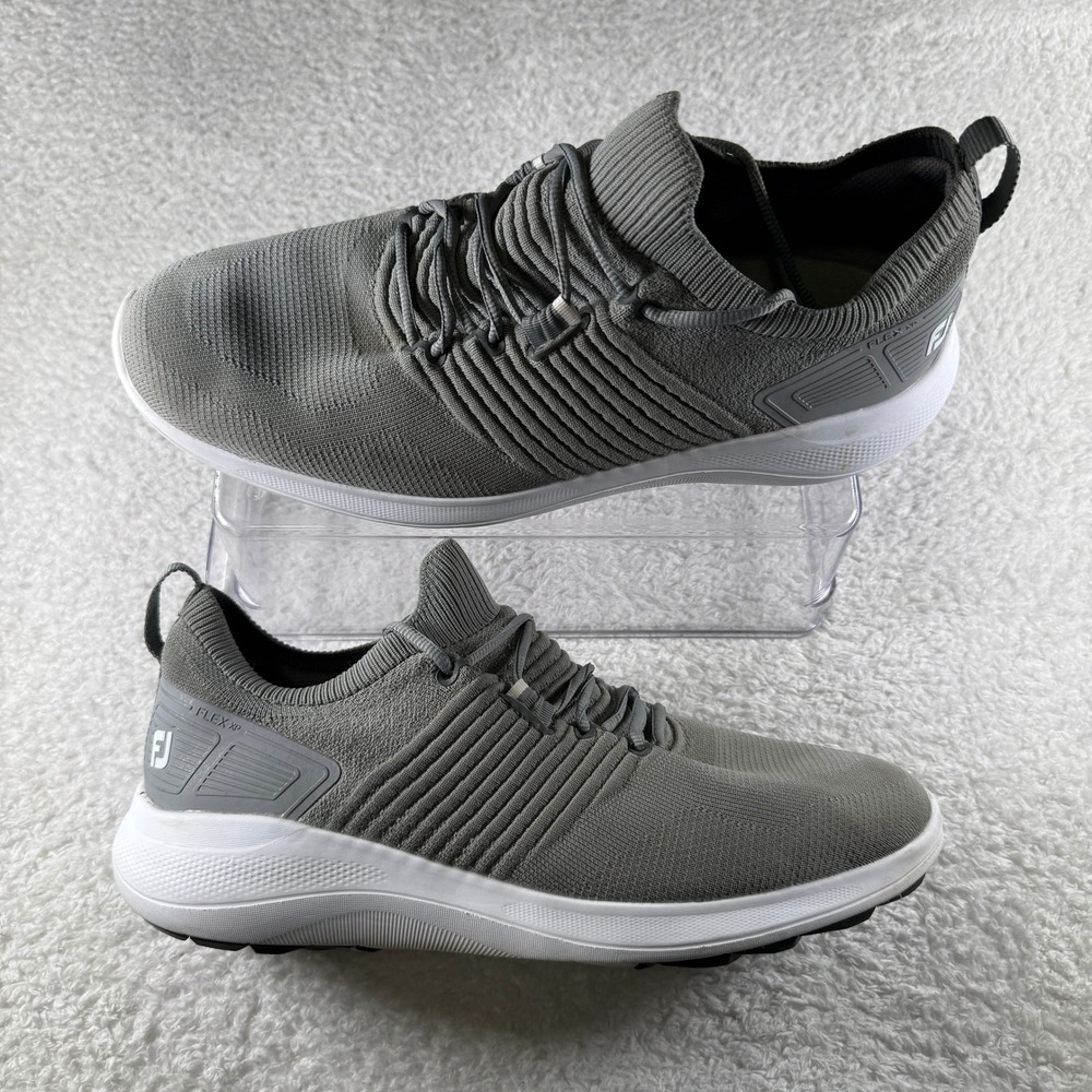 FootJoy Flex XP Spikeless Golf Shoes Men's Size 12 M Gray Grey Sneakers 56273